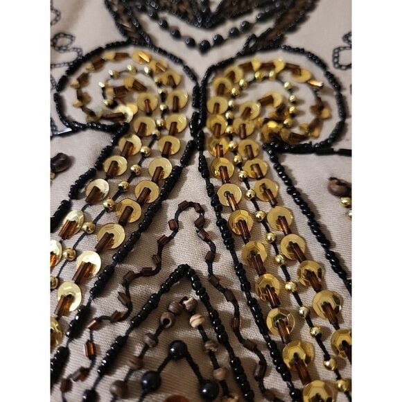 Basil Maude Hand Beaded Embellished A-line Skirt Sz 2 Boho Anthro Art To… - Picture 5 of 13